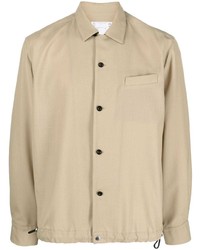Мужская светло-коричневая куртка-рубашка от Sacai