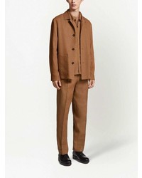 Мужская светло-коричневая куртка-рубашка от Zegna