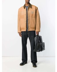 Светло-коричневая куртка с воротником и на пуговицах от Junya Watanabe MAN