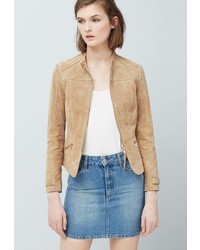 Женская светло-коричневая куртка от Mango