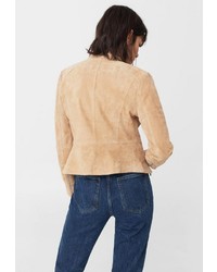 Женская светло-коричневая куртка от Mango