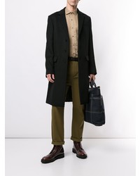 Мужская светло-коричневая льняная рубашка с коротким рукавом от Kent & Curwen