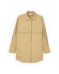 Женская светло-коричневая парка от Mango