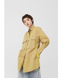 Женская светло-коричневая парка от Mango