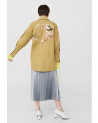 Женская светло-коричневая парка от Mango