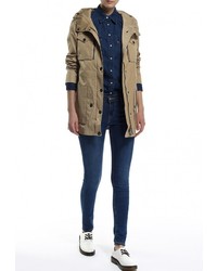 Женская светло-коричневая парка от Odri