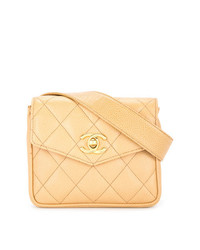 Светло-коричневая поясная сумка от Chanel Vintage