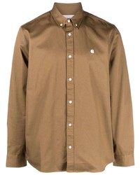 Мужская светло-коричневая рубашка с длинным рукавом с вышивкой от Carhartt WIP