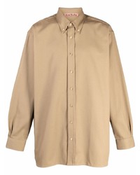 Мужская светло-коричневая рубашка с длинным рукавом от Acne Studios