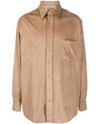 Мужская светло-коричневая рубашка с длинным рукавом от Acne Studios
