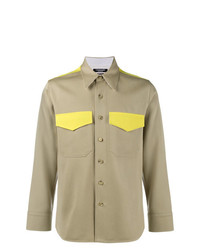 Мужская светло-коричневая рубашка с длинным рукавом от Calvin Klein 205W39nyc