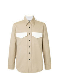 Мужская светло-коричневая рубашка с длинным рукавом от Calvin Klein 205W39nyc