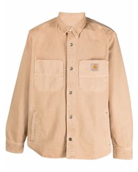 Мужская светло-коричневая рубашка с длинным рукавом от Carhartt WIP