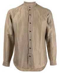 Мужская светло-коричневая рубашка с длинным рукавом от D'urban