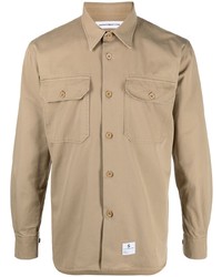 Мужская светло-коричневая рубашка с длинным рукавом от Department 5