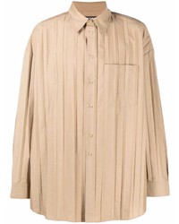 Мужская светло-коричневая рубашка с длинным рукавом от Jacquemus