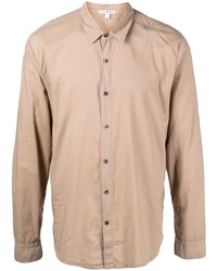 Мужская светло-коричневая рубашка с длинным рукавом от James Perse