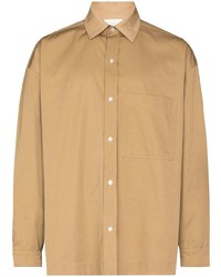 Мужская светло-коричневая рубашка с длинным рукавом от Lou Dalton