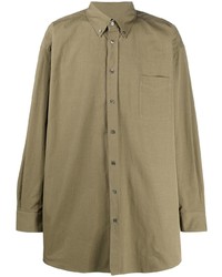 Мужская светло-коричневая рубашка с длинным рукавом от Maison Margiela