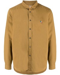 Мужская светло-коричневая рубашка с длинным рукавом от PS Paul Smith