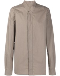 Мужская светло-коричневая рубашка с длинным рукавом от Rick Owens