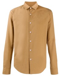 Мужская светло-коричневая рубашка с длинным рукавом от Sandro Paris