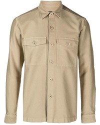 Мужская светло-коричневая рубашка с длинным рукавом от Tom Ford