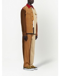 Мужская светло-коричневая рубашка с длинным рукавом от Marni