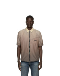 Мужская светло-коричневая рубашка с коротким рукавом с принтом от Off-White