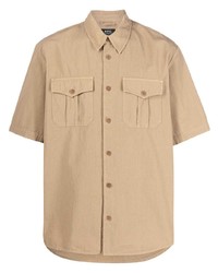 Мужская светло-коричневая рубашка с коротким рукавом от A.P.C.