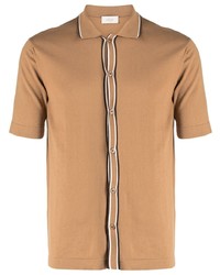 Мужская светло-коричневая рубашка с коротким рукавом от Altea