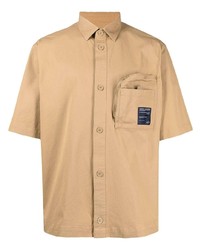 Мужская светло-коричневая рубашка с коротким рукавом от Armani Exchange