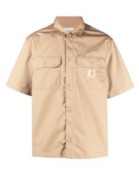 Мужская светло-коричневая рубашка с коротким рукавом от Carhartt WIP