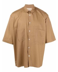 Мужская светло-коричневая рубашка с коротким рукавом от Corelate