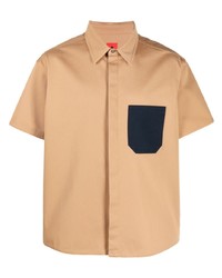Мужская светло-коричневая рубашка с коротким рукавом от Ferrari