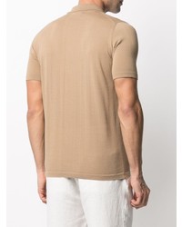 Мужская светло-коричневая рубашка с коротким рукавом от Roberto Collina