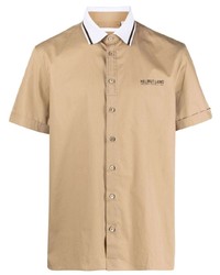 Мужская светло-коричневая рубашка с коротким рукавом от Helmut Lang