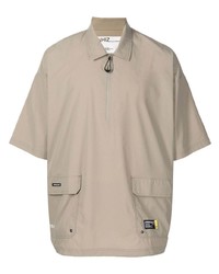 Мужская светло-коричневая рубашка с коротким рукавом от Izzue