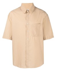 Мужская светло-коричневая рубашка с коротким рукавом от Lemaire