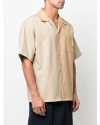 Мужская светло-коричневая рубашка с коротким рукавом от Marni