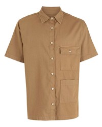 Мужская светло-коричневая рубашка с коротким рукавом от OSKLEN