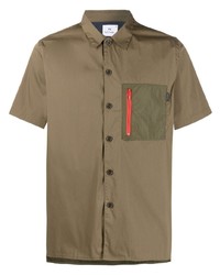 Мужская светло-коричневая рубашка с коротким рукавом от PS Paul Smith