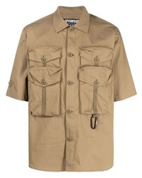 Мужская светло-коричневая рубашка с коротким рукавом от Spoonyard