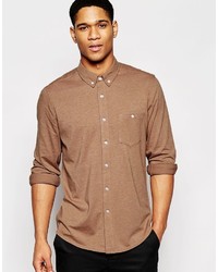 Мужская светло-коричневая рубашка от Asos