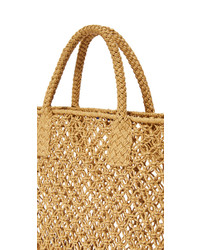 Светло-коричневая соломенная большая сумка от Hat Attack