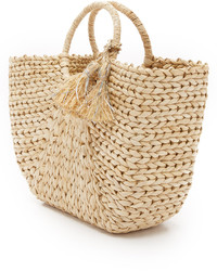 Светло-коричневая соломенная сумочка от Hat Attack