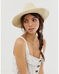 Женская светло-коричневая соломенная шляпа от ASOS DESIGN