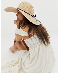 Женская светло-коричневая соломенная шляпа от ASOS DESIGN