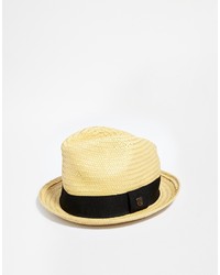 Мужская светло-коричневая соломенная шляпа от Brixton