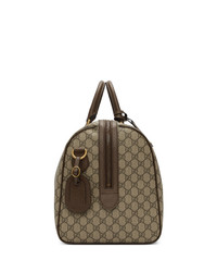 Женская светло-коричневая спортивная сумка из плотной ткани от Gucci